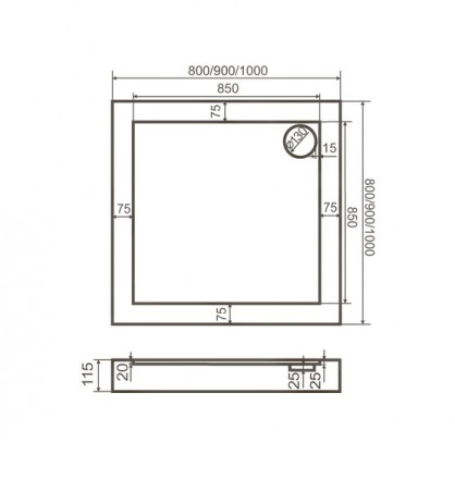 Good Door Форум 100x100 душевой поддон