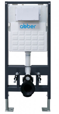ABBER AC1100-AC0105-AC0120 Комплект подвесной унитаз Bequem с инсталляцией и кнопкой хром 