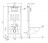 ABBER AC1100-AC0105-AC0120 Комплект подвесной унитаз Bequem с инсталляцией и кнопкой хром 
