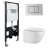 ABBER AC1100-AC0105-AC0120 Комплект подвесной унитаз Bequem с инсталляцией и кнопкой хром 