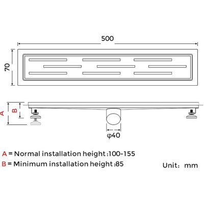 Gappo G85007-1 Душевой трап 50 см