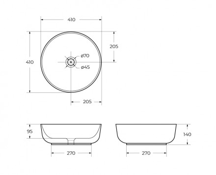 BelBagno BB1315-H301 накладная раковина