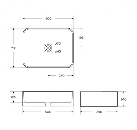 BelBagno BB1304 накладная раковина