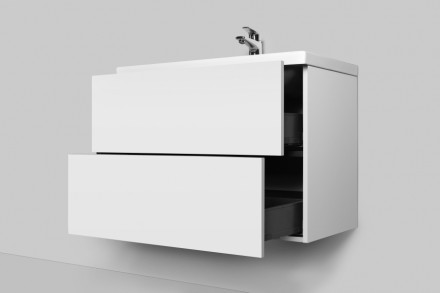 Am.pm Gem M90FHX07522WG тумба 75 под раковину с 2 ящиками белая