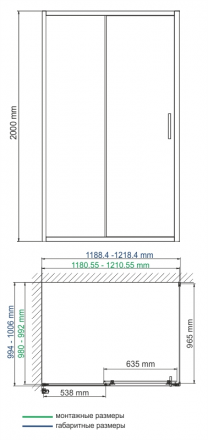 WasserKRAFT Main 41S10 Душевой угол 120x100
