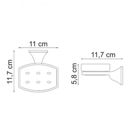 Wasserkraft Wern К-2529 Мыльница стеклянная