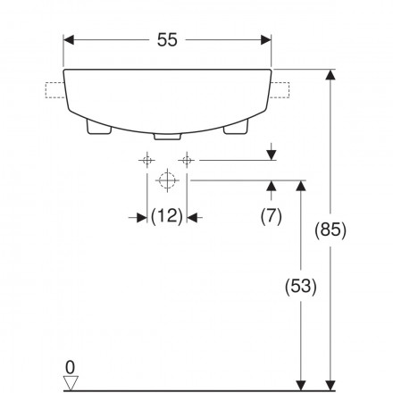 Geberit Variform 500.681.01.1 Раковина 55x45