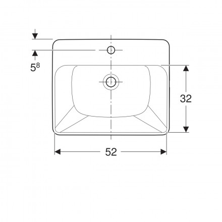 Geberit Variform 500.681.01.1 Раковина 55x45