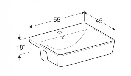 Geberit Variform 500.681.01.1 Раковина 55x45