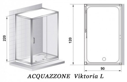 Acquazzone Viktoria 120SL L душевая кабина