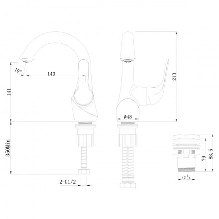 Lemark Swan LM5406BG смеситель для раковины