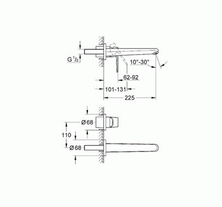 Grohe Eurodisc Cosmopolitan 19974002 смеситель для раковины