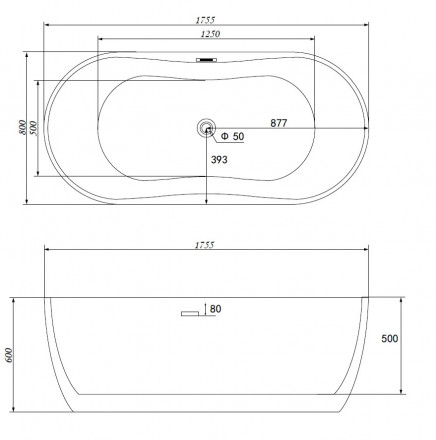 Abber AB9219 Акриловая ванна 175x80