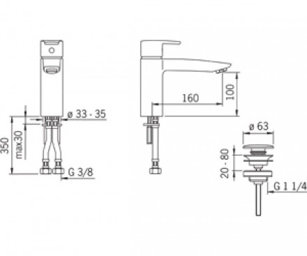 Oras Cubista 2805F смеситель для раковины