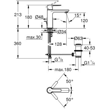 Grohe Lineare New 32114001 смеситель для раковины