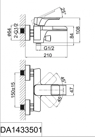 D&amp;K Berlin Technische DA1433515 Смеситель для ванны