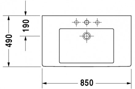 Duravit Vero 0329850000 Раковина 85 см