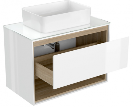 Cersanit Louna 80 SZ-LOU-80BL/Wh тумба под раковину чашу