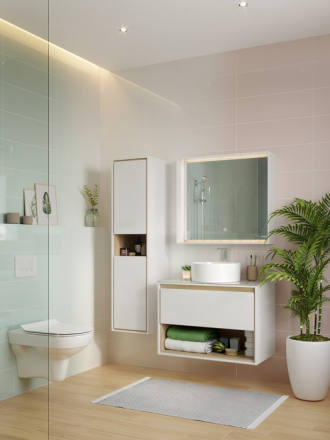 Cersanit Louna 80 SZ-LOU-80BL/Wh тумба под раковину чашу