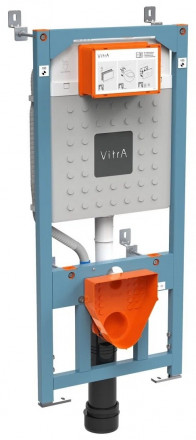 Vitra Integra Round L-box 9004B003-7202 Унитаз подвесной в комплекте с инсталляцией (клавиша хром ма