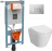 Vitra Integra Round L-box 9004B003-7202 Унитаз подвесной в комплекте с инсталляцией (клавиша хром ма