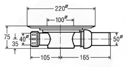 Viega 557140 душевой трап DN 50 (0.6 л/с)
