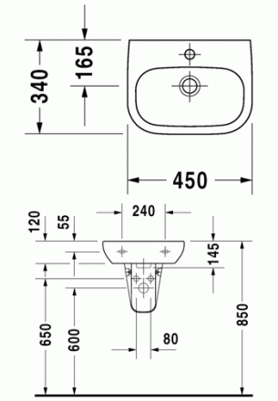 Duravit D-Code 07054500002 Раковина