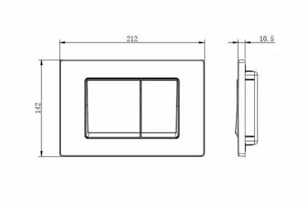 Aquatek TDI-0000004 (010A) Панель смыва Small Белая для INS-0000018 с верхней кнопкой смыва