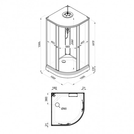Triton Ультра 100x100 А душевая кабина