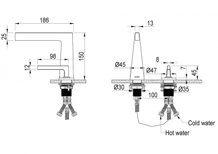 Boheme Duo 161-CR Смеситель для раковины