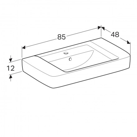 Geberit Renova Plan 122185000 Раковина 85x48