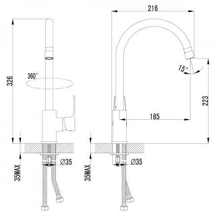 Lemark Plus Factor LM1605C смеситель для кухни