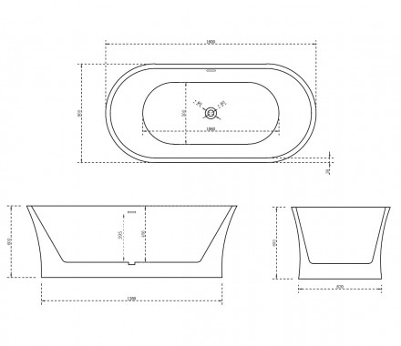 Abber AB9201-1.6 Акриловая ванна 160x80