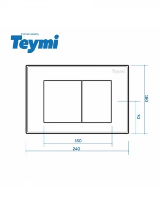 Teymi T70012CH Клавиша смыва 200x260x50