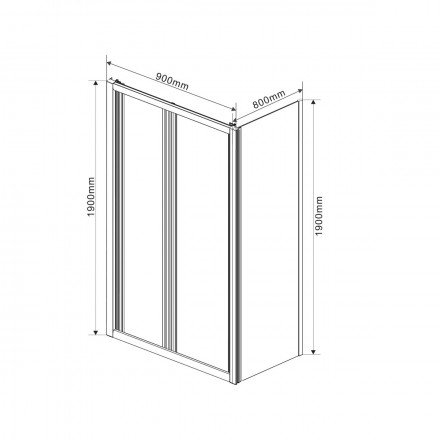 Vincea Garda VSR-1G8090CL душевой уголок