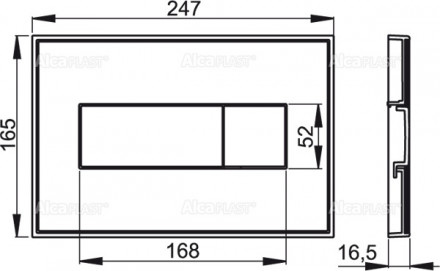 AlcaPlast M1372 Клавиша (Зеленый матовый)