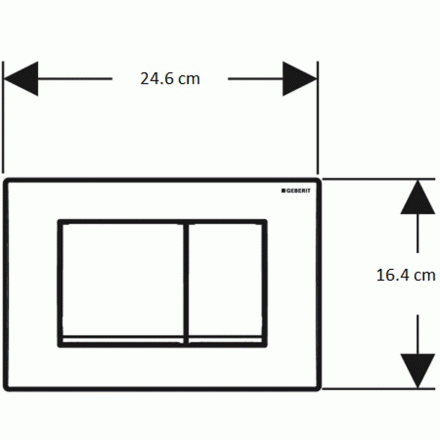 Geberit Delta 30 458.163.21.1 инсталляция с кнопкой для подвесного унитаза