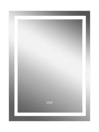 Континент Verte Led 700х900 зеркало с часами, датчиком движения