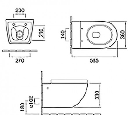 Santiline SL-5031MB Комплект подвесного унитаза с инсталляцией
