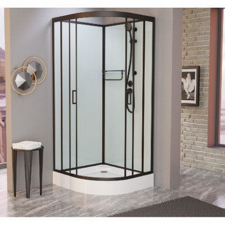 Frank F409 Black Душевая кабина 90x90 (без крыши)