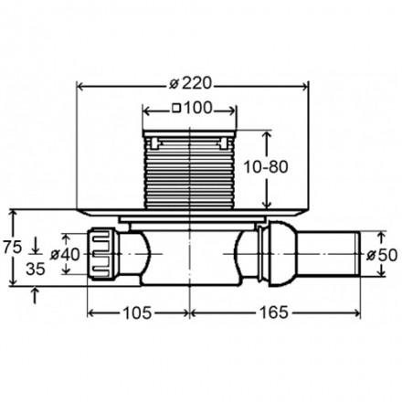 Viega 583217 душевой трап DN 50 (0.4 л/с)