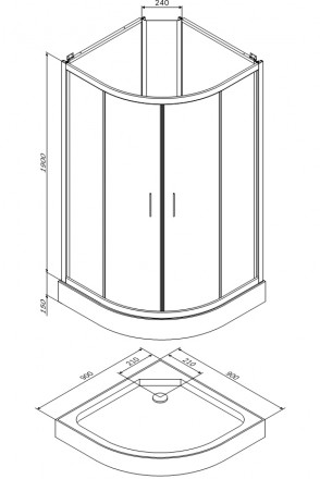 Am.pm Joy W85C-001-090GT душевая кабина 90x90