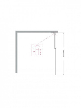 Belbagno UNO-L-1-TB-110-C-Cr Душевая перегородка Walk in