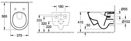 Villeroy Boch Subway 2.0 5614R201 Унитаз подвесной с сиденьем (Soft Close)