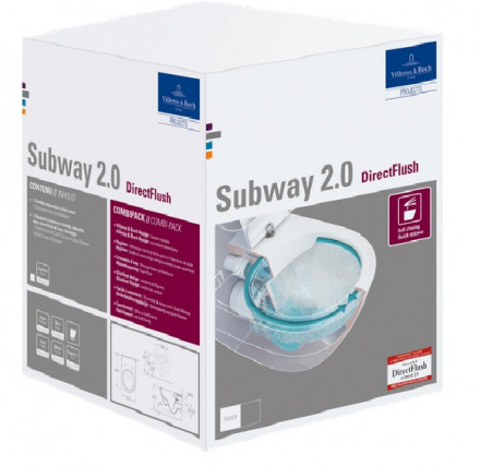 Villeroy Boch Subway 2.0 5614R201 Унитаз подвесной с сиденьем (Soft Close)