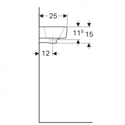Geberit Renova Plan 276240000 Раковина 40x25
