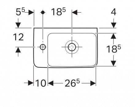 Geberit Renova Plan 276240000 Раковина 40x25