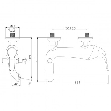Lemark Swan LM5402BGC смеситель для ванны