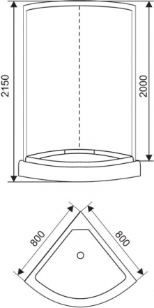 Arcus STYLE S-30 Душевая кабина 80x80