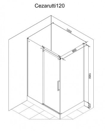 Cerutti CEZARES 120B Душевой угол 120x90